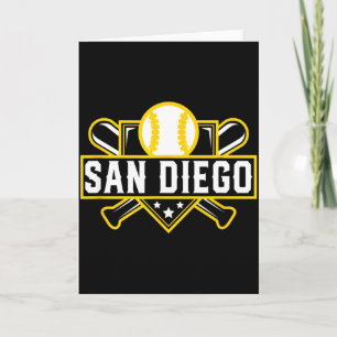 Cartão Camiseta de Beisebol de San Diego Home Plate Bats 