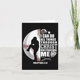 Cartão Camiseta de beisebol Meninas Cristãs Jesus Meninos