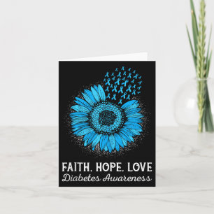 Cartão Camiseta de conscientização sobre diabetes Faith H