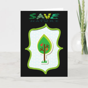 Cartão Camiseta de design perene ecológico