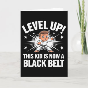 Cartão Camiseta de designação de cinto preto de uniforme 