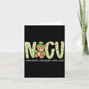 Cartão Camiseta de Enfermeira Nicu Dia de São Patrício St