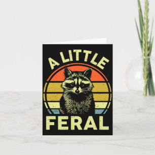 Cartão Camiseta de guaxinim Um pouco selvagem Guaxinim en