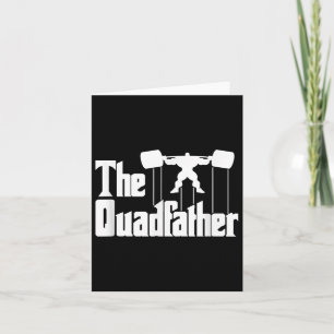 Cartão Camiseta de Humor Motivacional The Quadfather Gym