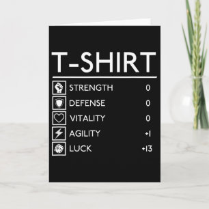 Cartão Camiseta de jogo de RPG de fantasia divertida para