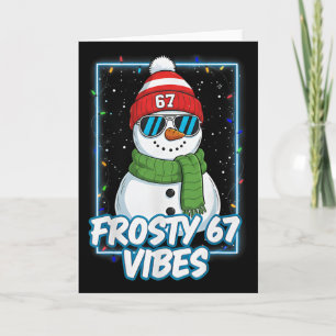 Cartão Camiseta de Natal do Boneco de Neve Frosty 67 Vibe