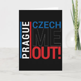 Cartão Camiseta de Praga Amor Tcheco Me Foge República Tc