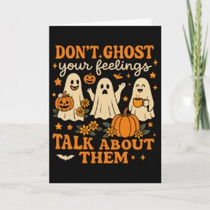 Cartão Camiseta de Psicólogo Escolar de Halloween Não Ass