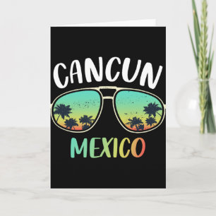 Cartão Camiseta de Souvenir Cancun México Família Corresp