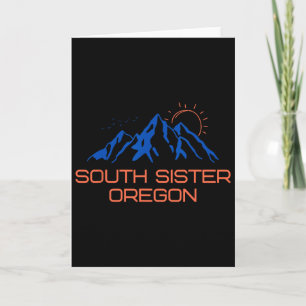 Cartão Camiseta de trekking South Sister Oregon de escala