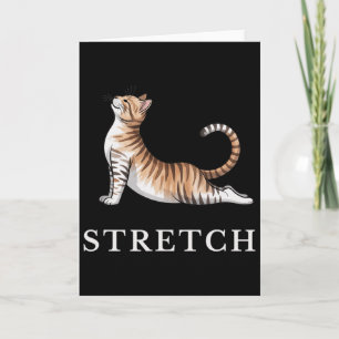 Cartão Camiseta de Yoga de Gato Elástico Calmo Lance Fofo