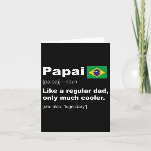 Cartão Camiseta Definição de Papai Brasileiro Pai Diverti