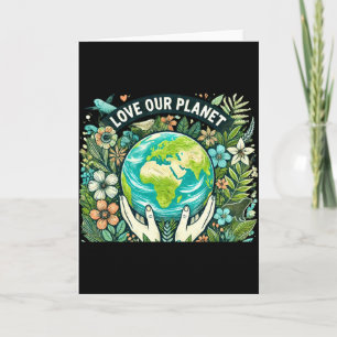Cartão Camiseta Dia da Terra Amamos Nosso Planeta