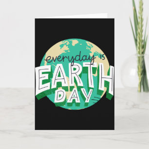 Cartão Camiseta Dia da Terra Planeta Natureza Todos os Di