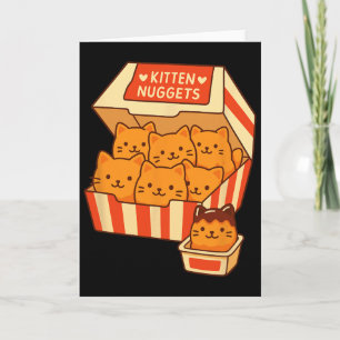 Cartão Camiseta Divertida para Dono de Gato Kitten Nugget