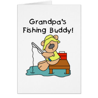 Cartão Camiseta do amigo da pesca do vovô do Pesca-Urso
