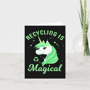 Cartão Camiseta Do Dia Da Terra Unicórnio Mágico Reciclag