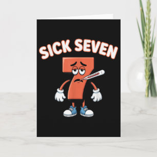 Cartão Camiseta do Meme Seven Sick Six Seven Brincadeira