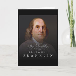Cartão Camiseta do Pai Fundador Ben Benjamin Franklin 4 d