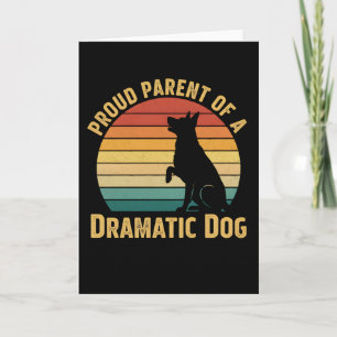 Cartão Camiseta Dog Mom Dad Pai Mãe Orgulhoso Pai de um C