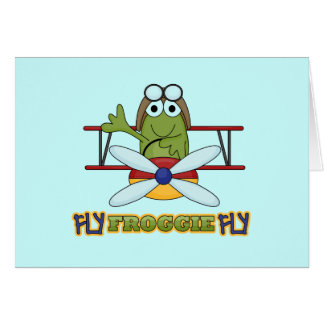 Cartão Camiseta e presentes da mosca de Froggie da mosca