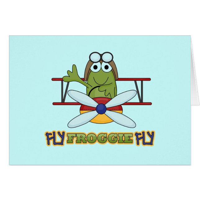Cartão Camiseta e presentes da mosca de Froggie da mosca (Frente Horizontal)