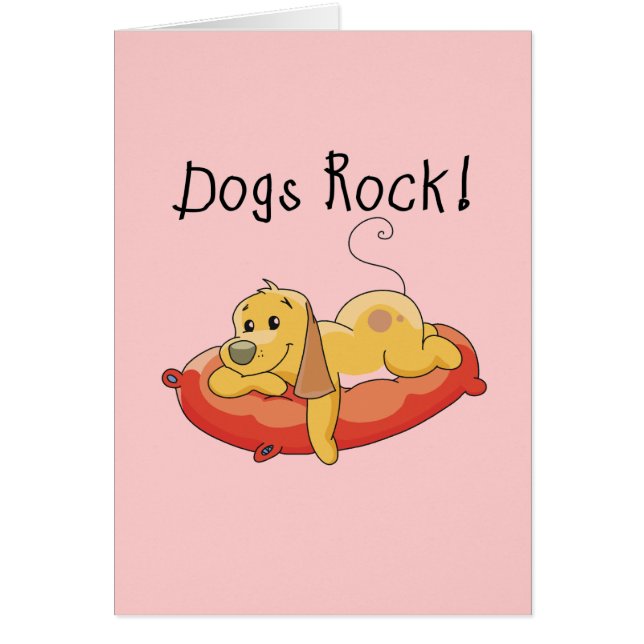 Cartão Camiseta e presentes da rocha dos cães (Frente)