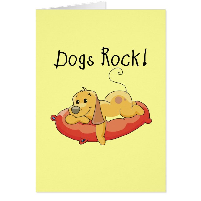 Cartão Camiseta e presentes da rocha dos cães (Frente)