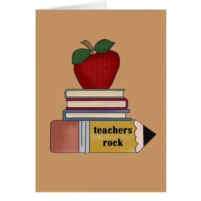 Cartão Camiseta e presentes da rocha dos professores de (Frente)
