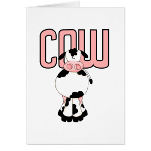 Cartão Camiseta e presentes da vaca