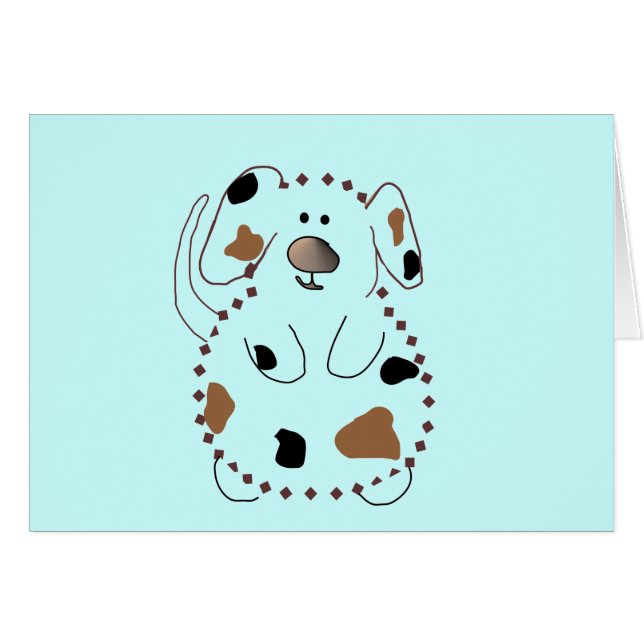 Cartão Camiseta e presentes do cão dos desenhos animados (Frente Horizontal)