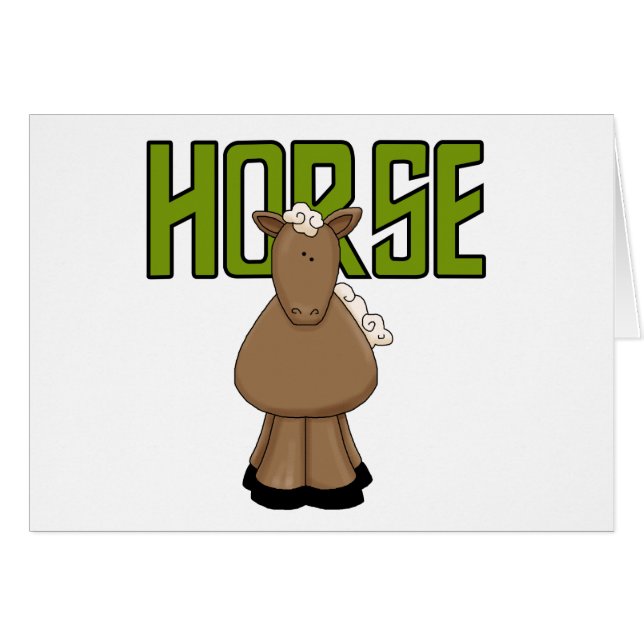 Cartão Camiseta e presentes do cavalo (Frente Horizontal)