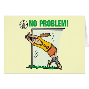 Cartão Camiseta e presentes do Goalie do futebol da
