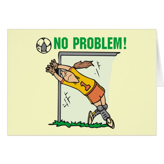 Cartão Camiseta e presentes do Goalie do futebol da (Frente Horizontal)