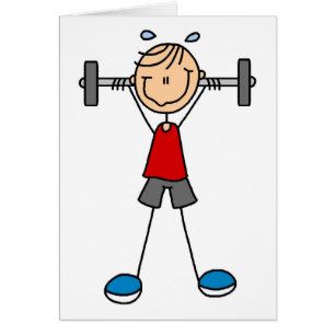 Cartão Camiseta e presentes do levantamento de peso