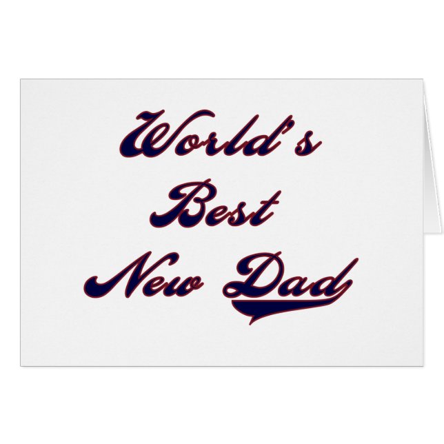 Cartão Camiseta e presentes do novo papai do mundo o (Frente Horizontal)
