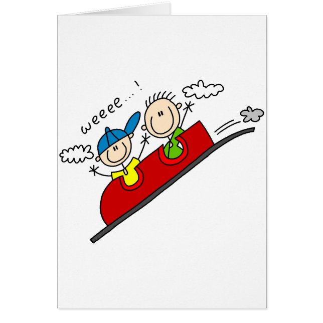 Cartão Camiseta e presentes do passeio da montanha russa (Frente)