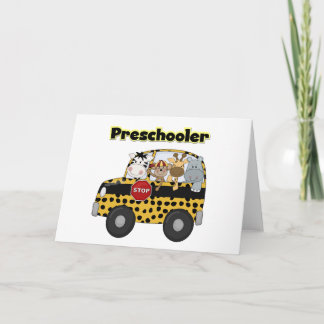 Cartão Camiseta e presentes do Preschooler do auto