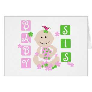 Cartão Camiseta e presentes do Sis do bebê