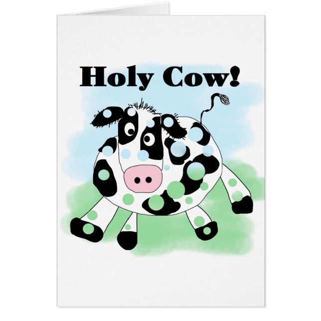 Cartão Camiseta e presentes santamente da vaca (Frente)