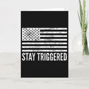 Cartão Camiseta engraçada da bandeira americana pró-Trump