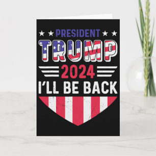 Cartão Camiseta engraçada de eleição política Trump Eu se