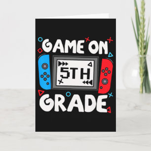 Cartão Camiseta engraçada de jogador de jogos Game On par