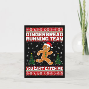 Cartão Camiseta engraçada de Natal da Equipe de Corrida d