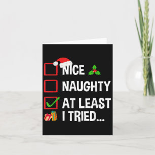 Cartão Camiseta Engraçada De Natal Legal Travesso Pelo Me