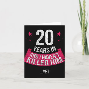 Cartão Camiseta engraçada de presente de 20º aniversário