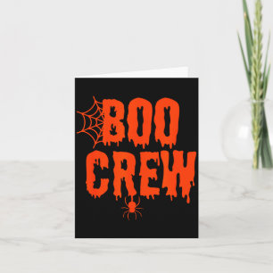 Cartão Camiseta engraçada do Boo Crew para fantasia de gr