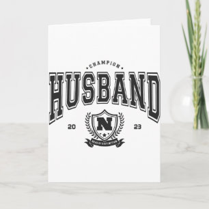 Cartão Camiseta engraçada personalizada para marido campe