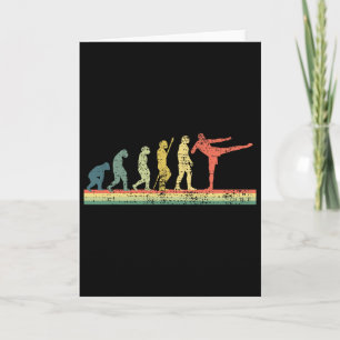 Cartão Camiseta engraçada presente evolução Kickboxing ch