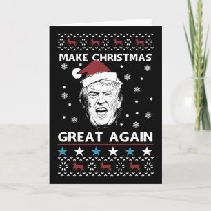 Cartão Camiseta Engraçada Trump Faça O Natal Grande Novam